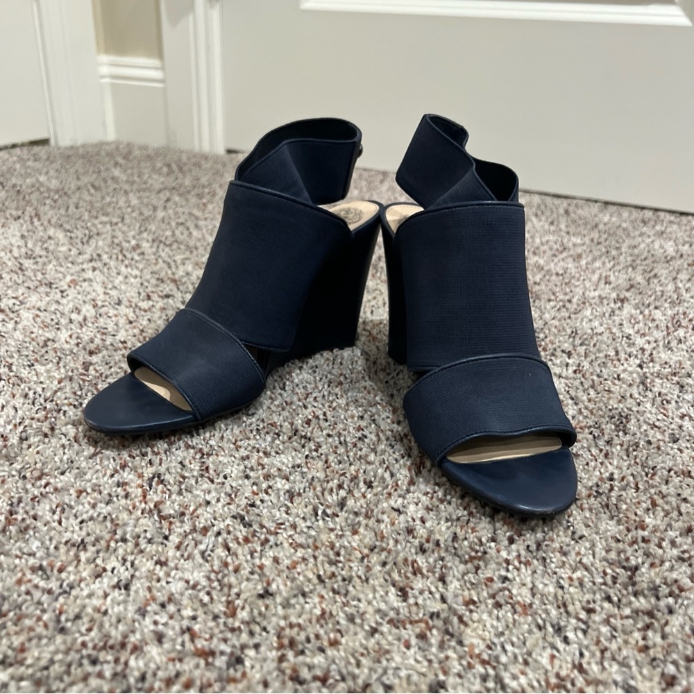 Vince Camuto Navy Women's Wedge Sandals